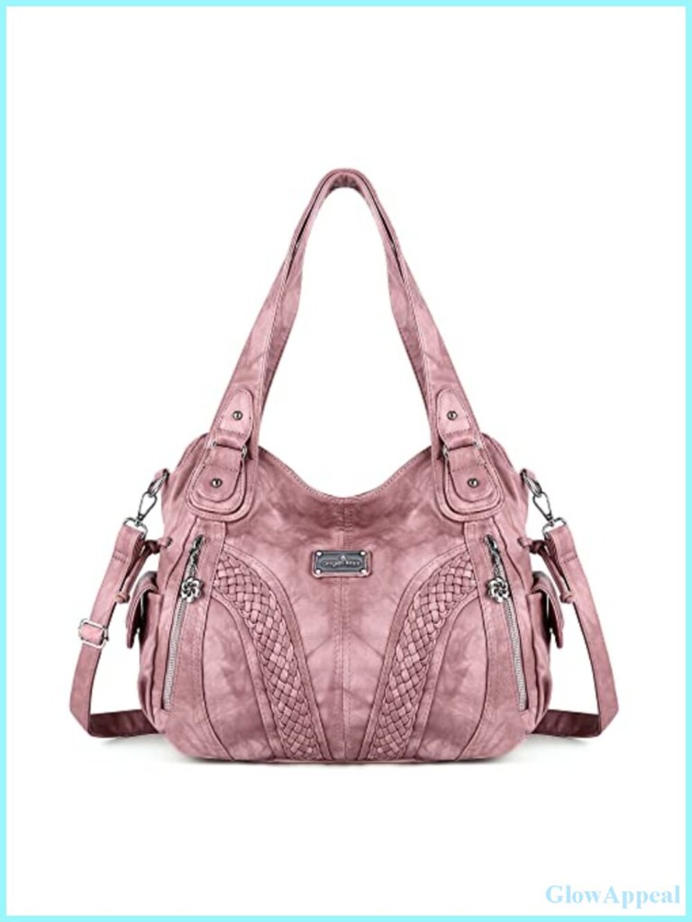 Women's Tote Bag Faux Leather Satchel Purse Washed PU Leather Top Handle
